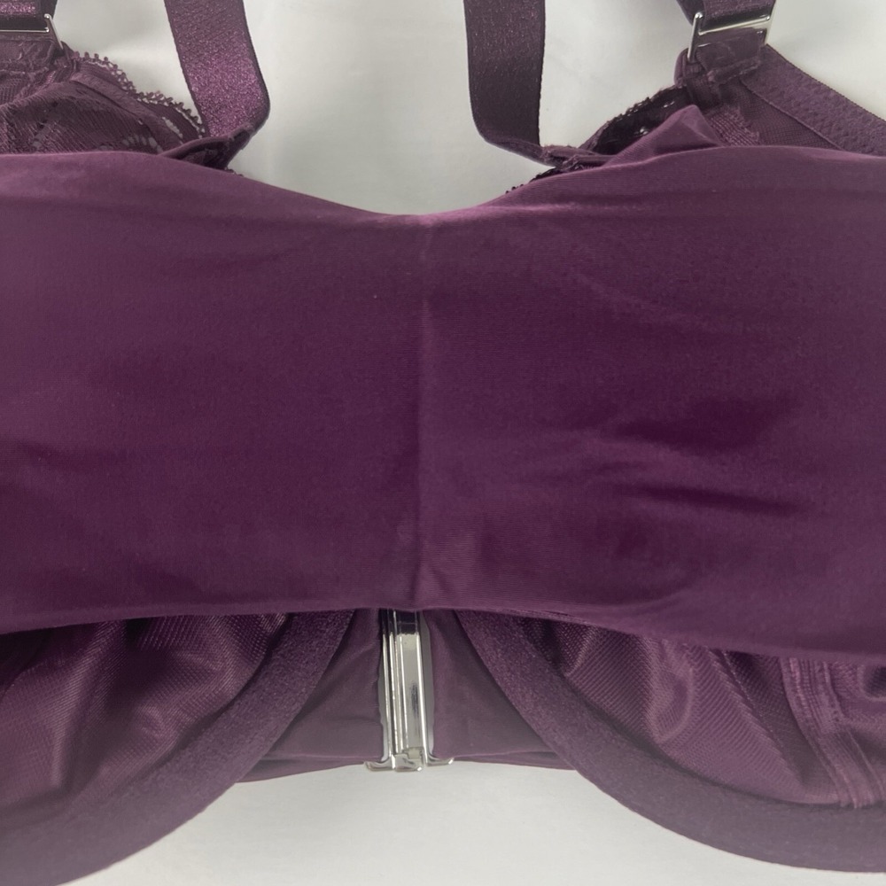 Bare Necessities Bra Women 44G Purple Lace Satin Underwire Lingerie NWT B44 - Picture 15 of 15